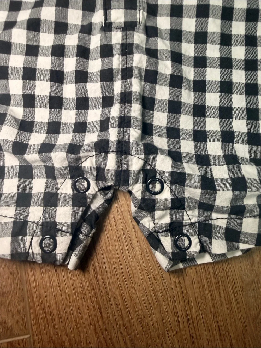 Carter’s Gingham Button Down Collared Romper 9M Cotton